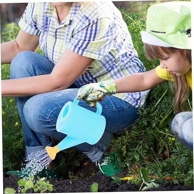 Garden Planting Tools Set with Wooden Handles Shovel Rake Watering Pot for Digging Play and Soil Transplanting Preschool Outdoor
