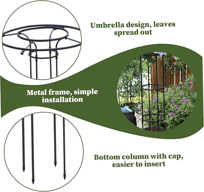 Garden Trellis for Climbing Plants 82.7 Inch Adjustable Garden Obelisk Outdoor Flower Trellis Cage for Roses Clematis Vines in Patio or Containers