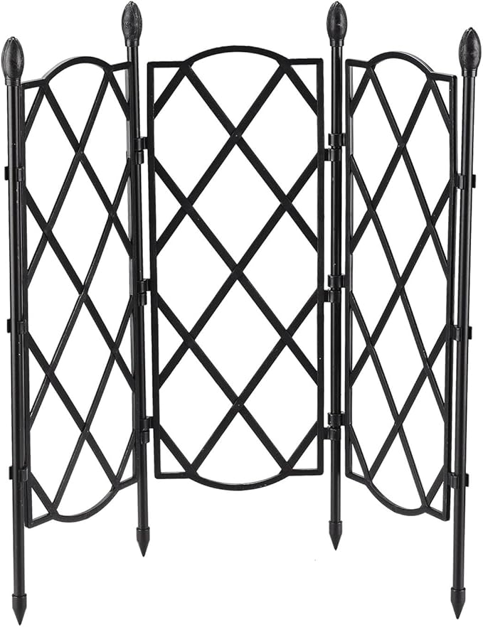 Yosoo Garden Trellis Plastic Coated Steel Expandable Flower Stand Supports Climbing Vines Indoor and Outdoor Use (2)