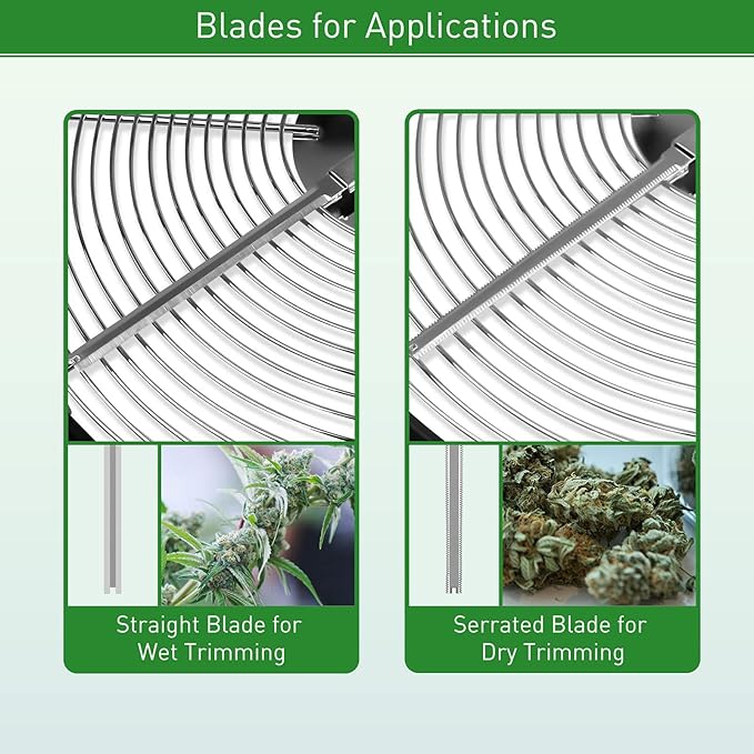 Gerrit 13-Inch Bud Leaf Bowl Trimmer Twisted Spin Cut Sharp Stainless Steel Blades Clear Visibility Domefor Hydroponic Plant