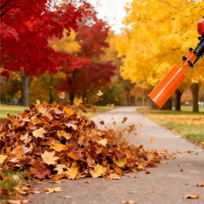 Leaf Blower Air BoosterLeaf Blower Nozzle Attachment Boosts Air Speed &amp Efficiency Easy to Install Airflow Accelerator Yard Cleanup Artifact (Orange)