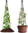 Garden Obelisk Trellis for Climbing Plants Outdoor 67 inch Tall Rose Trellis Climbing Plants Support for Potted Light Vine Flower Vegetable Cucumber Trellis Raised Garden Bed Black 2PCS