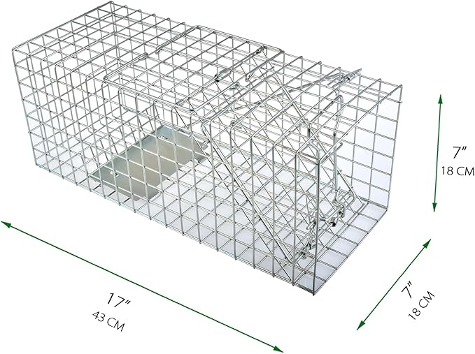 Squirrel Trap Heavy Duty Humane Live Animal Cage Trap (No Assembly Required) - 17 x 7 x 7
