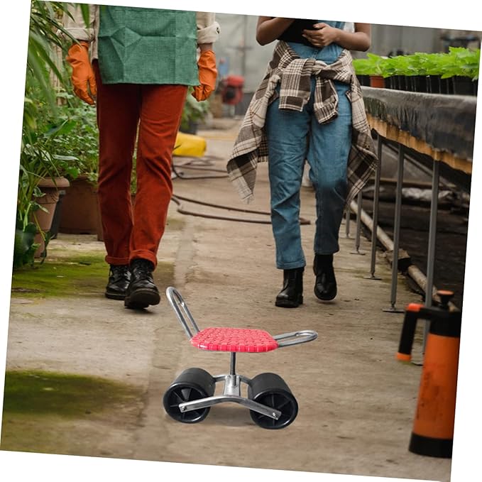 2pcs Rolling Garden Stool Wheels Material for Easy Weeding Outdoor Activities Stable and Portable Garden Seat Wheels for Camping Fishing and More