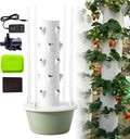 Vertical Hydroponic Tower Garden Growing System Auto Water Circulation 5Layer 20Pods 30L Tank Hydroponic Growing Kit for VegetablesFruits Green-IndoorWithLEDLight