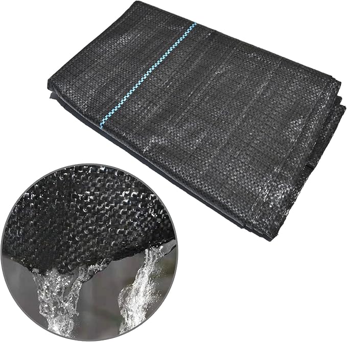 Garden Weed Barrier Landscape Fabric 5FT x 16FT Heavy Duty Cloth Weed Block Gardening Mat Polypropylene Woven Ground Cover for Flower Bed Driveway Landscaping Gardening Outdoor Projects