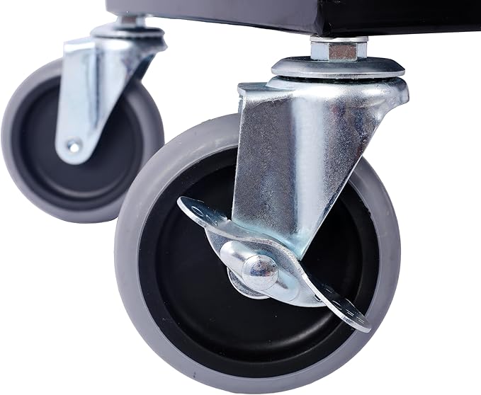 Heavy Duty Mechanic Stool with 330lbs Load Capability Garage Stool with Wheels Rolling Creeper with Soft Rubber Cushion Seating for Auto Repair and DIY Home Car Beauty Gray