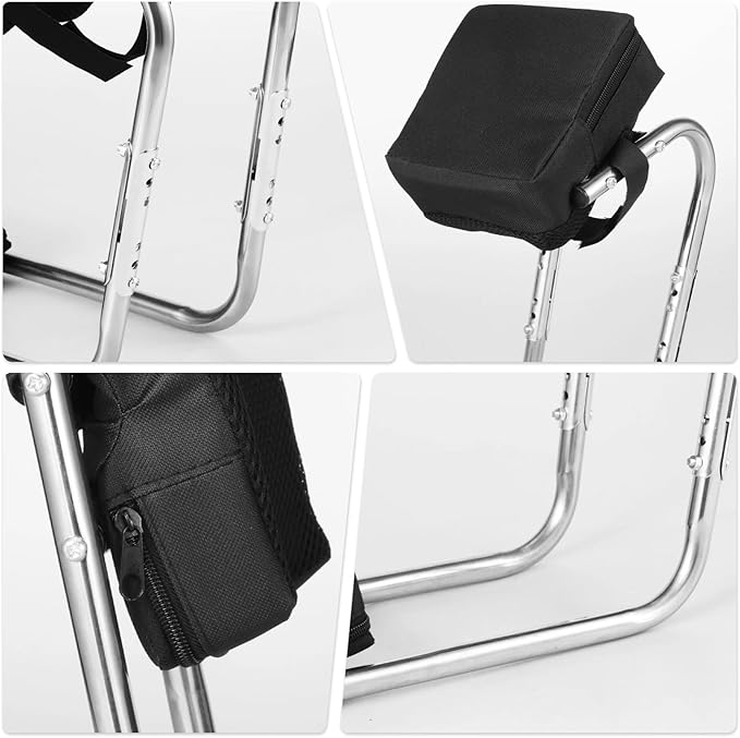 Garden Kneeler Seat Gardening Knee Cushion Aluminum Alloy Wearable Ergonomic Farm Support