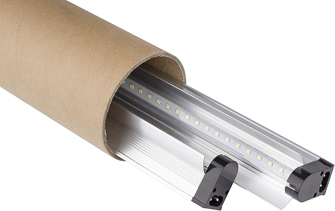2 Pack LSL8181W White LED 18 18Watt Linkable Single Strip Grow Lights w 2 Wide Mirror Reflector and FullSun 5500K Spectrum and 2750 Lumens Great for Seeding and VegGrow!