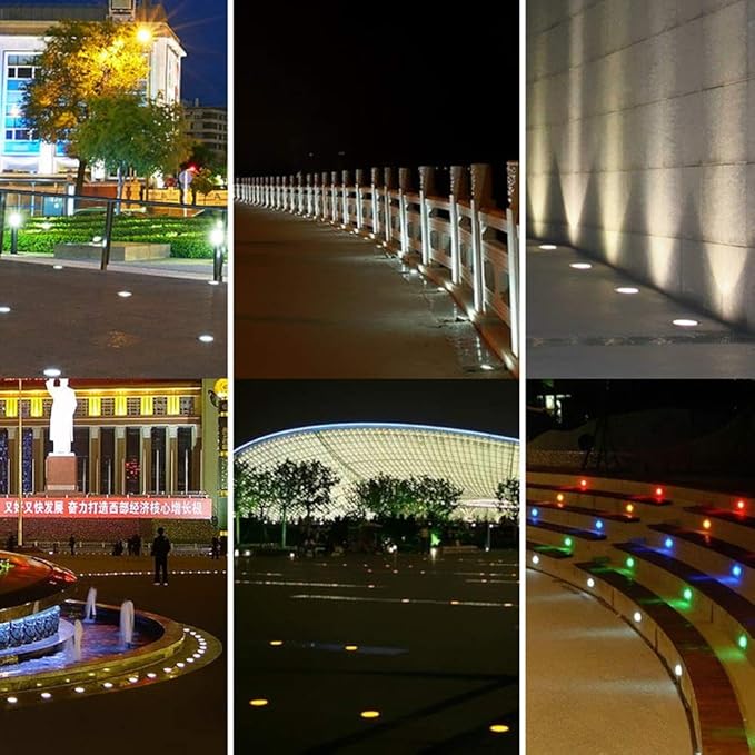 Recessed 5W LED Underground Light IP67 Rated Waterproof Outdoor Decorative Landscape Patio Yard Lawn Driveway Flowerbed Bright High Power Spotlight AC85-265V Integrated (Color : Red Light)