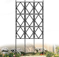 Garden Trellis for Outdoor Use Patio Climbing Frame Foldable Plant Trellis for Vines &amp Flowers Climbing Support Patio Lawn Decor - Black(W60xH90CM(2.0x3.0FT))