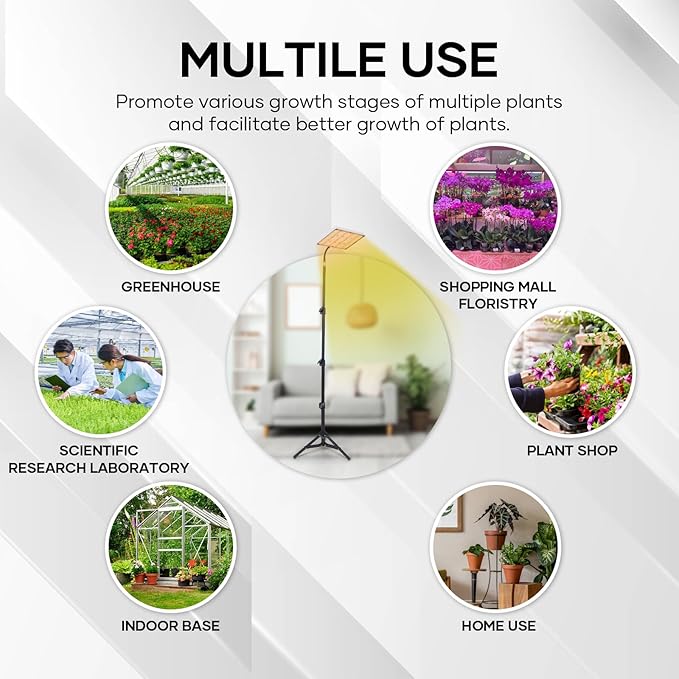 Plant Grow Light indoor264 LEDs Full Spectrum Plant Light with Adjustable Tripod Stand with Remote Control and Auto On/Off Timer FunctionGrow Lamp for Indoor Plants Greenhouse Veg Bloom Hydroponic