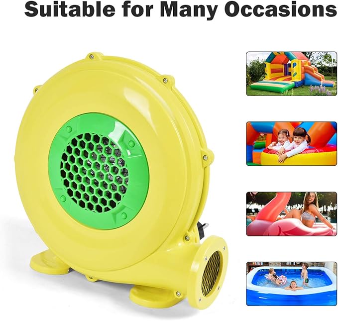 Costzon Air Blower 0.6HP Blower for Bounce House 480W Pump Fan Commercial Inflatable Bouncer Blower Perfect for Inflatable Bounce House Jumper Bouncy Castle Air Blower for Inflatables