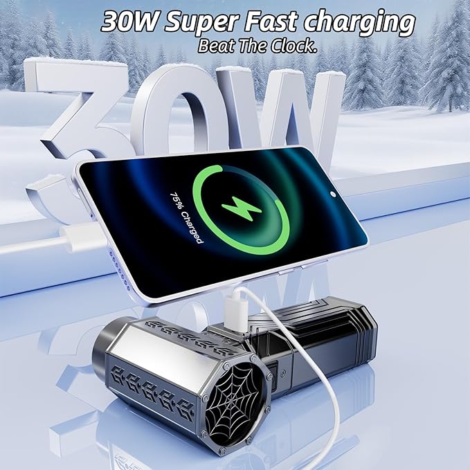 Turbo Dryer Blower for Car 180MPH/1.3LB Thrust Car Dryer Air Blower 400W 40mm Brushless MotorBlow Away 2 cans of Coke EasilyInfinitely Variable Speed for Car Home &amp Outdoors (Black)