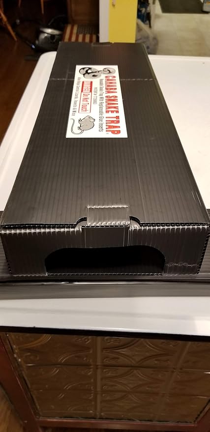 Snake Trap Large (Foldable Reusable 32x10x 3) with (1) Catch Insert Commercial Grade Made of Strong Corrugated Plastic in Alabama USA