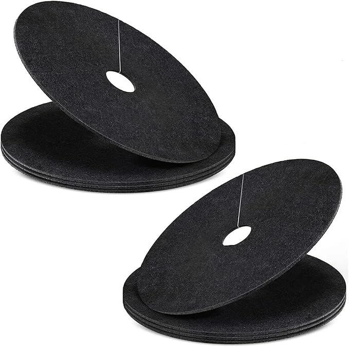 10pcs Black Non Woven Fabric Tree Mulch Lock up Protector Mat Reusable Weed Barrier for Control Root Protection(42CMX42CMX5CM)