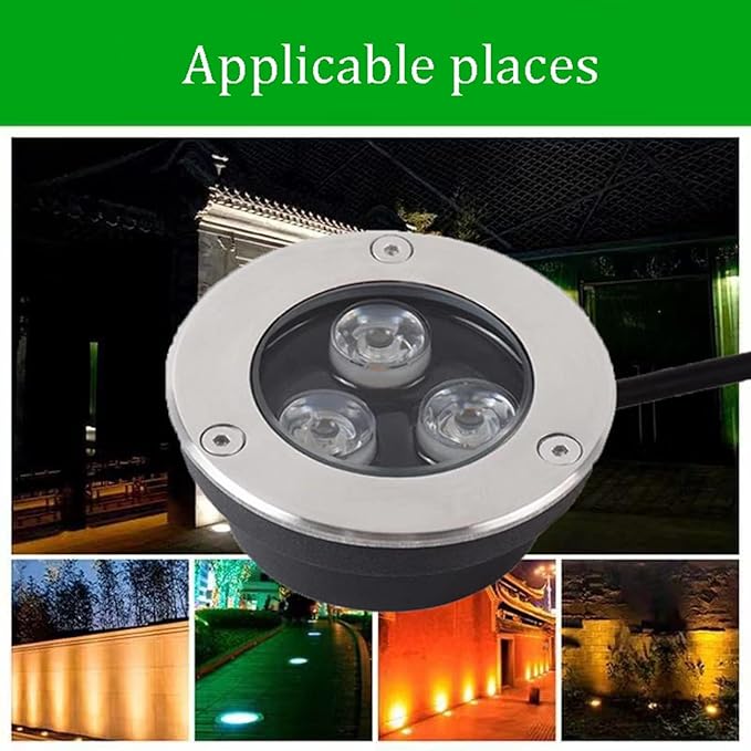 Ground LED Landscape Lights - Outdoor Buried Lights AC85-110V LED Spotlight IP65 Waterproof Walkable Outdoor Avenues Paths Garden Lighting Recessed Ground LightWarm White 4a5W