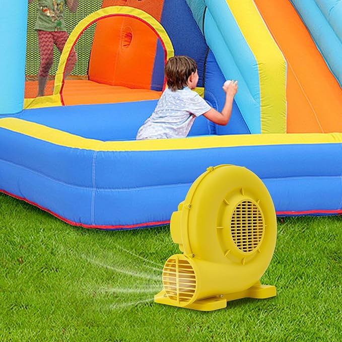 Air Blower Pump Fan 2150Pa Air Blower Jumping Bed Inflator Powerful Inflatable Bounce House Blower for Inflatable Water Slide Bouncy Castle Bounce House Speed 3250RPM 1118CFM Air Volume