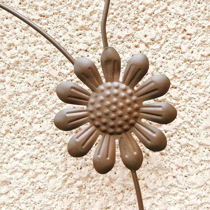 Sturdy Metal Garden Trellis for Climbing Plants – Rust-Resistant Outdoor Plant Support with Decorative Lattice Design (2 Pack-Brown)