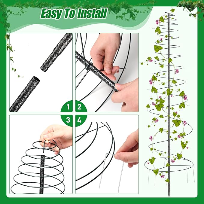 Trellis for Climbing Plants Outdoor2 Pack Plants Trellis 44 inch Support Metal Garden Trellis for Plants Flowers Light Vegetables Vine Support