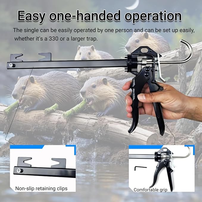 Heavy Duty Body Grip Trap 110 220 330 Grip Trap Setter is a Very Effective Tool for Setting Springs on of Body Grip Traps.