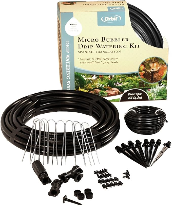 Orbit Drip Irrigation Watering Kit Micro Bubbler System 250 Sq Ft Model 69525