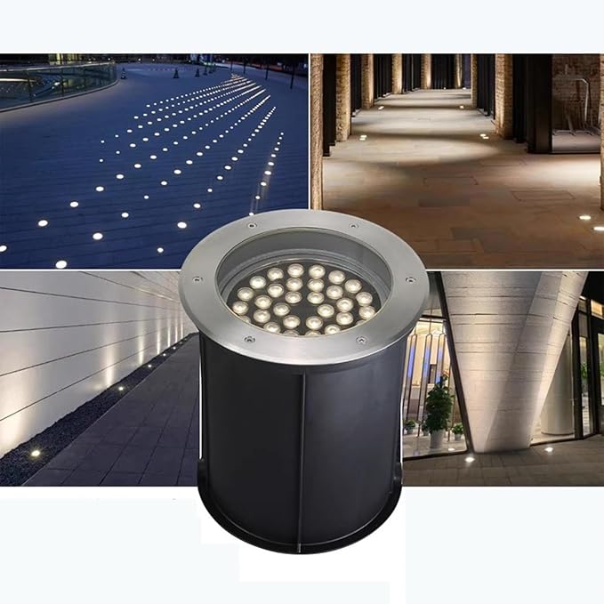 Adjustable Angle Underground Light Outdoor Ground Light AC85-110V IP65 Waterproof LED Buried Lights for Driveway Deck Patio Yard Step Garden Spotlight (Warm White 3w)