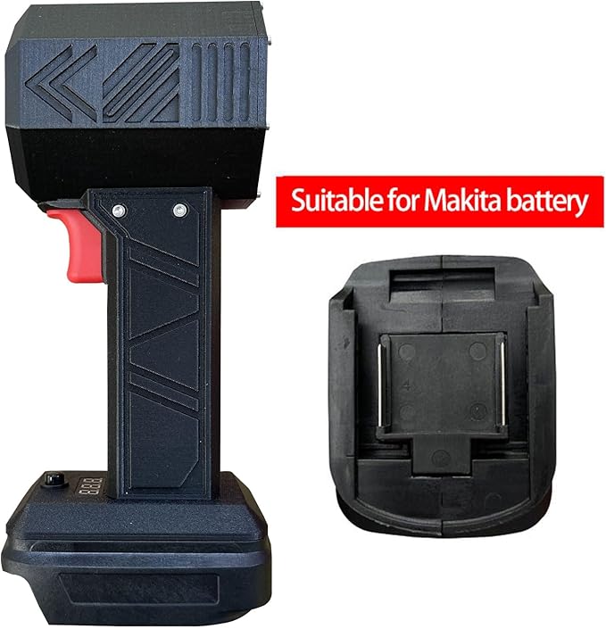 Thrust 1kgElectric Cordless Leaf Blower Handheld Electric Leaf Blower Mini Jet Dry Blower Large car Dryer air Blower Turbo Fanfor Lawn Outdoor Car Home (for makita batteris【no batteris】)