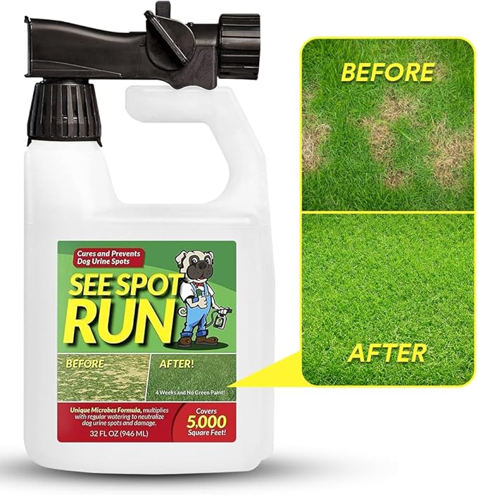 See Spot Run Lawn Protection Concentrate – 32 fl oz – Covers 5000 Sq Ft – Hose-End Attachment – Grass &amp Lawn Saver &amp Supports Healthy Soil – Safe for Pets
