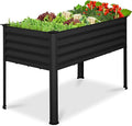 Best Choice Products 48x24x30in Galvanized Raised Garden Bed Metal Elevated Planter Box Vegetable Garden for Backyard Patio Balcony - Black