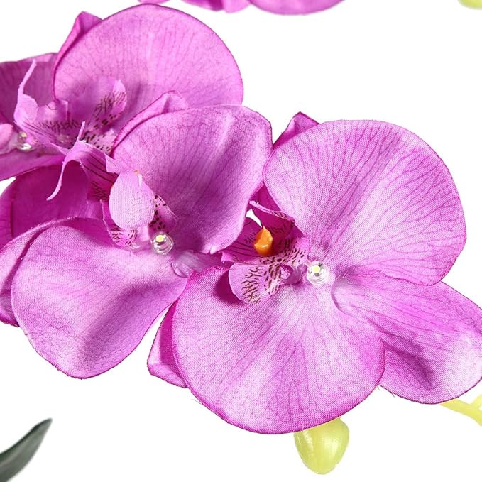 9LED Artificial Flower Pot Lamp Simulation Phalaenopsis Bonsai Light Foldable LED Decorative Flower Lamp with Bright White LEDs for Indoor Outdoor Home Decoration