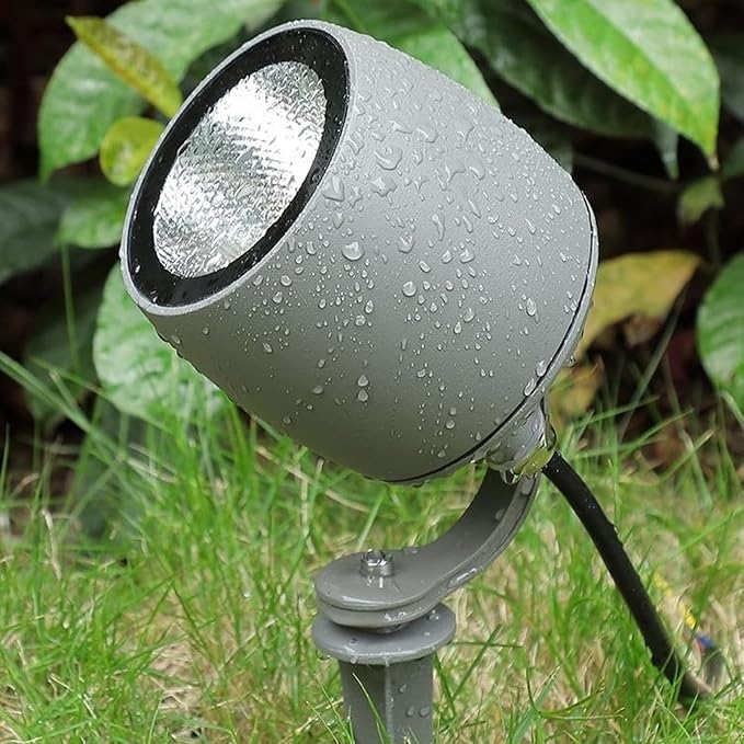 Rotation Spotlight - LED Floodlights AC85-265V Lawn Park Tree Lamps IP65 Waterproof Outdoor Decorative Round Flood Lamp for Garden Villas Path Landscape Lighting(WhiteB-20W(AC85-265V))