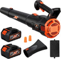 Leaf Blower Cordless - Max. 500CFM &amp 160MPH Electric Leaf Blower with 2 X 3000 mah Battery 3 Speed Modes Blowers for Lawn Care Yard Garage Cleaning