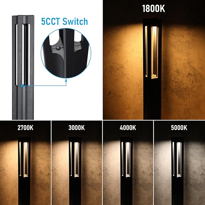 LEONLITE Low Voltage LED Landscape Spotlight Bundle Path Lights 12-Pack 4W Aluminum Spotlight for Garden 5CCT Bronze &amp 12-Pack 3W Landscape Pathway Lights5CCT Black