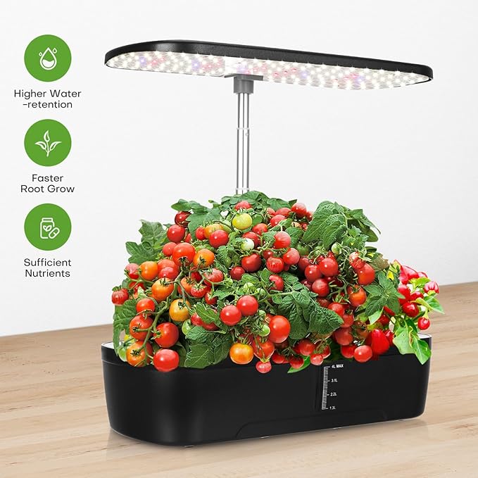 1set Indoor Hydroponics Growing Kit Plant Grow Kit with Multi-Porous Design Abundant Accessories for Space-Saving Indoor Gardening Compatible with Us