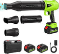 Blumway Leaf Blower Cordless with Battery 21V Handheld Leaf Blower with 3 Extended Nozzles Electric Leaf Blowers with 2 Pcs 3.0Ah Batteries Portable Leaf Blowers for Lawn Care LeavesDust Car