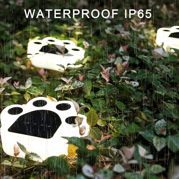 Plant Growing Lamps Solar Ground Lights Bear Paw Shape LED Outdoor GardenLandscape Foor Lamp for Lawn Pathway Yard Walkway Vegetable Patch