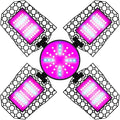 150W LED Deformable Grow Lighting 110V Red Blue Hydroponic Fill Lightings 4-Leaf Foldable Greenhouse Tent Planting Box UV/IR Vegs Flower and Fruit Cactus Potted Moss Cultivation Lamping100-277V