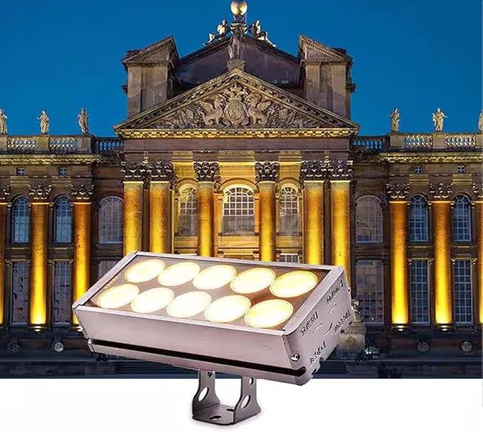 LED Beam Spotlight Rectangle Led Spot Lights IP65 Waterproof Wall Washer Light Outdoor Building Flood Lamp for Patio Hotel Villas Landscape Lighting(Red30W-220V)
