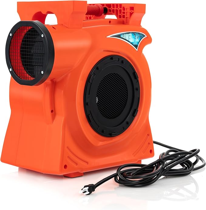 HONEY JOY Commercial Air Blower 2HP/1500W High Power Bounce House Blower Integrated Handle Air Blower for Large Outdoor Inflatables Air Sofas Electric Pump Fan for Bouncy Castle (2HP/1500W)