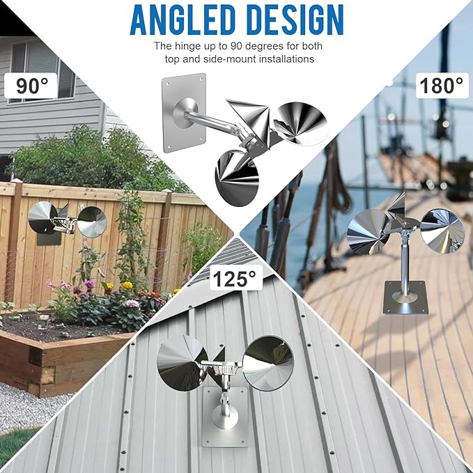 2 Pack Bird Reflectors Spinning Wind PoweredBird Scare Reflective Device Keep Bird Pigeon Woodpeckers and Sparrows Away for Outdoor Patio Yard Garden Rooftop and Vegetable Gardens