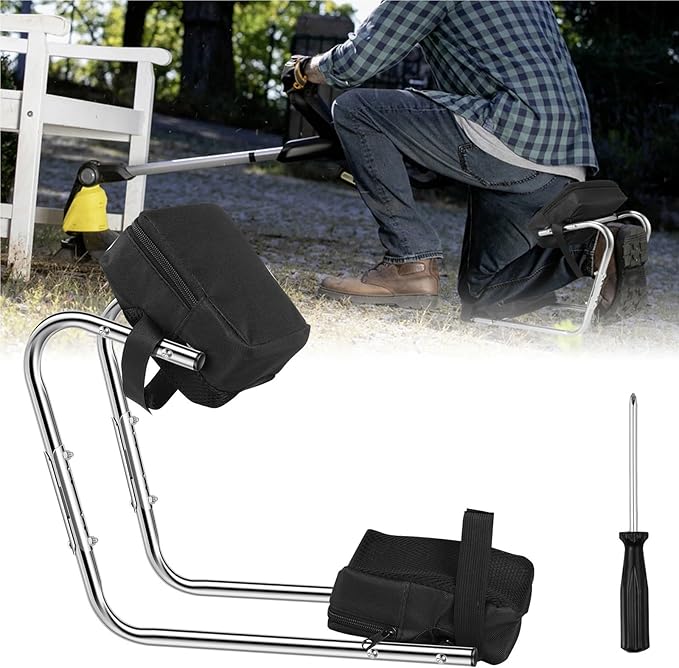 Garden Kneeler Seat Gardening Knee Cushion Aluminum Alloy Wearable Ergonomic Farm Support