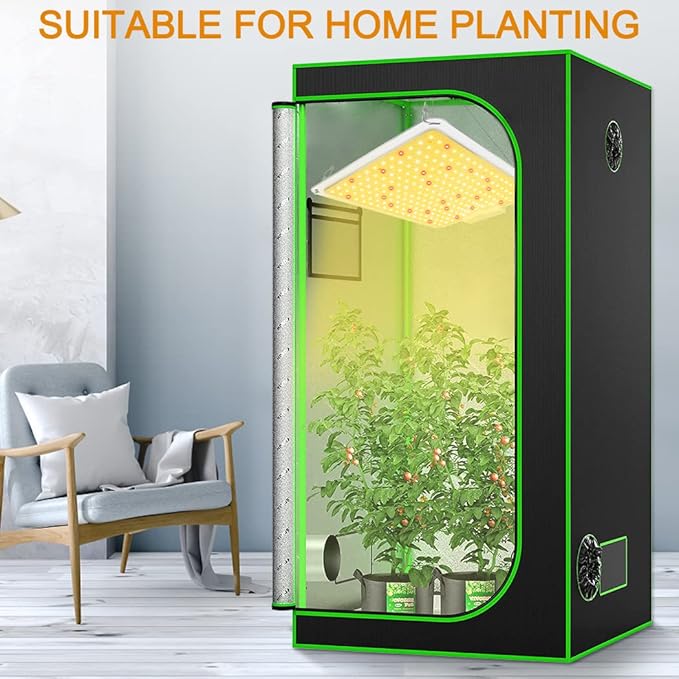 LED Grow Light SP1000 Sunlike Full Spectrum Dimmable Plant Lights with Thermometer Hygrometer Growing Lamps for Indoor Plants Seedlings Veg Bloom 2x2/3x3 Ft Coverage