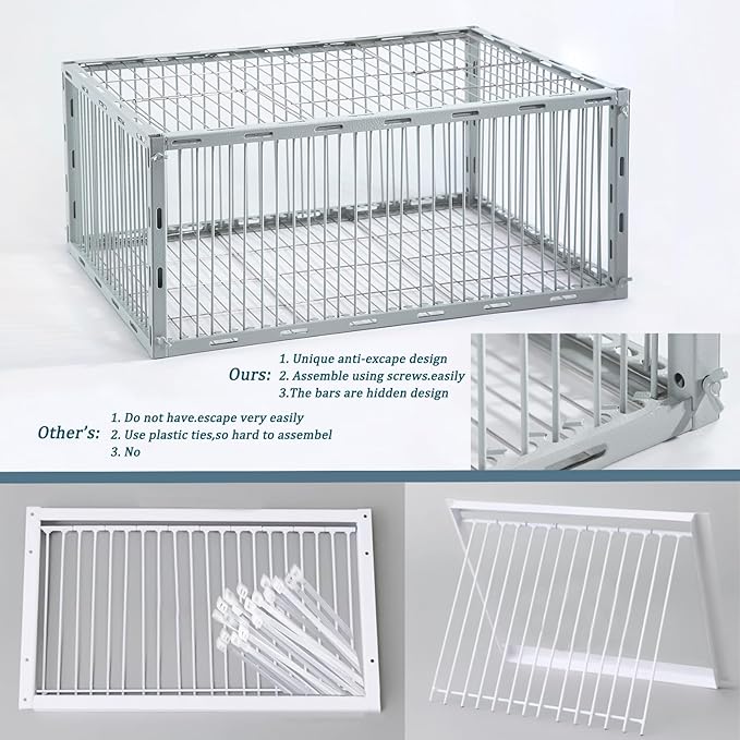 Pigeon Trap with Escape-Proof DesignPigeon Cage with One-Way EntryIdeal Pigeons CoopChicken and Bird Trap CagePortable &amp Easy AssemblyUnharmful Made of High-Strength Iron with Anti-Rust Paint