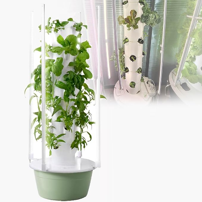 Hydroponics Tower Garden Growing Sys-TEM Indoor Hydroponics Growing System Tower Hydroponics Sys-TEM for Herbs and Vegetables9thfloor