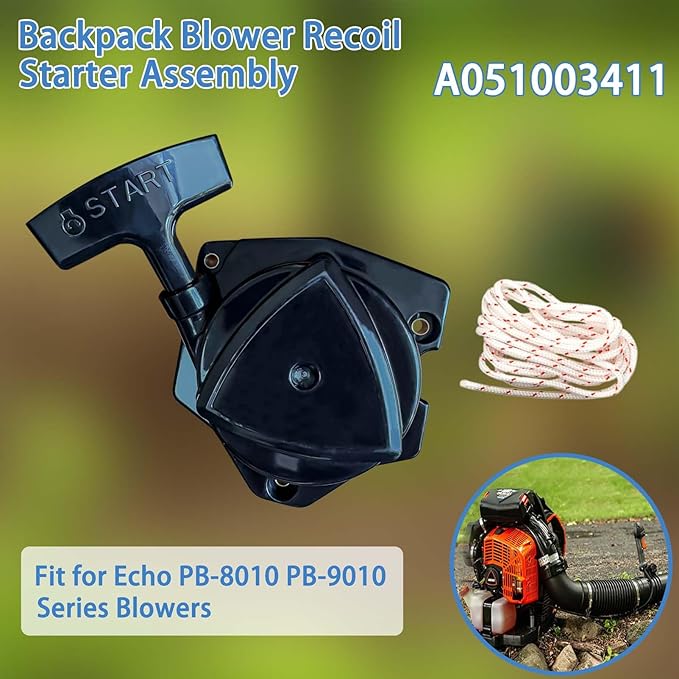 A051003411 Backpack Blower Recoil Starter Assembly for Echo PB-8010 PB-9010 Series Blowers Rewind String Trimmer Pull Starter