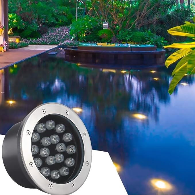 Outdoor Buried Lights - LED Underwater Light AC 24V Low Voltage Embedded Spotlight IP68 Waterproof Water Landscape Light Submersible Fountain Light DecorativBlue-3W