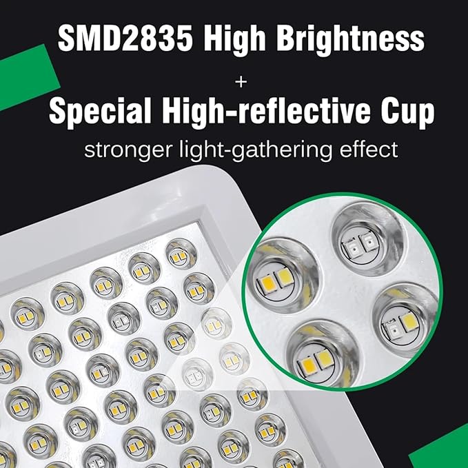 LED Grow Lights for Indoor Plants Full Spectrum Daisy Chain Plant Light with Veg Bloom Double Switch Timer for Indoor Plants Seeding Veg &amp Bloom90W