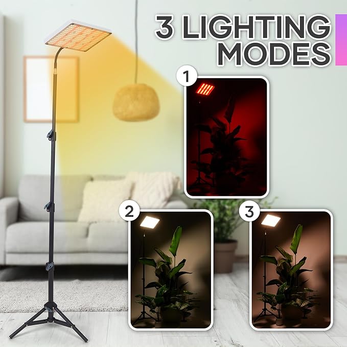 Plant Grow Light indoor264 LEDs Full Spectrum Plant Light with Adjustable Tripod Stand with Remote Control and Auto On/Off Timer FunctionGrow Lamp for Indoor Plants Greenhouse Veg Bloom Hydroponic