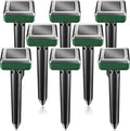 Pack of 8 Solar Mole Repellent Sonic for Yard Lawn
